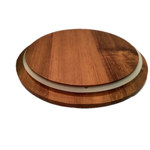 Hearth & Hand Magnolia Cookie Jar Canister Stoneware with Wood Lid - Picture 7 of 8